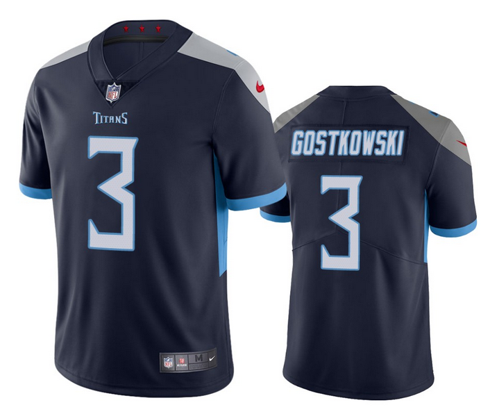 Men's Tennessee Titans #3 Stephen Gostkowski Navy Vapor Untouchable Stitched Jersey